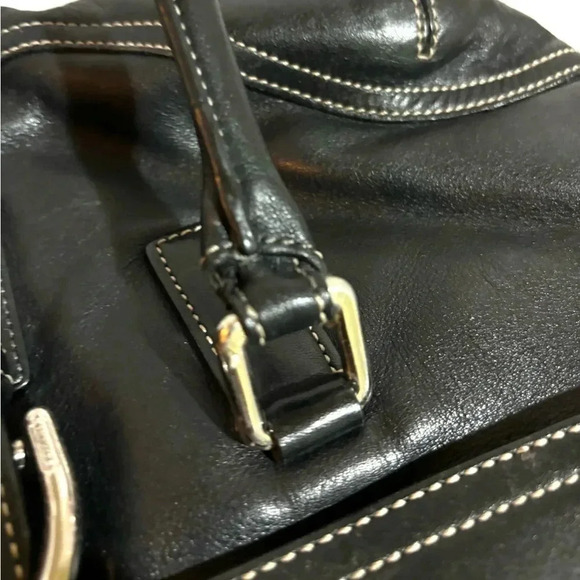 Coach vintage black leather shoulder handbag - Picture 12 of 12